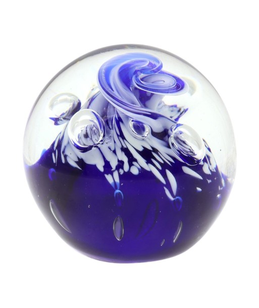 Pisapapel Decorativo de Vidrio Azul, Accesorio Elegante para Oficina y Hogar, Ideal para Organizar Documentos