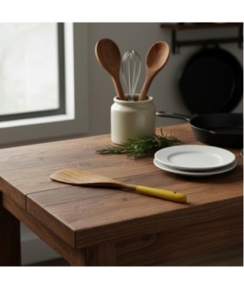 Paleta de Cocina de Madera de Acacia, Utensilio para Cocinar, Resistente al Calor, Ideal para Mezclar y Servir,