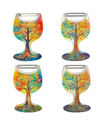 Pelador Multifuncional 4 en 1, Diseño Árbol de la Vida, Ideal para Cocina, Regalo Práctico, Herramienta de Cocina