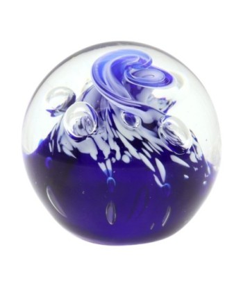 Pisapapel Decorativo de Vidrio Azul, Accesorio Elegante para Oficina y Hogar, Ideal para Organizar Documentos