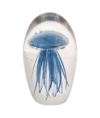 Pisapapel Medusa de Vidrio Azul, Decoración Moderna para Oficina, Accesorio de Escritorio Elegante y Funcional