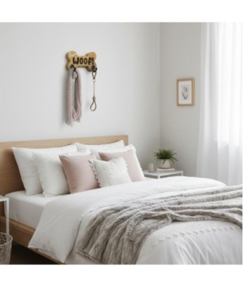 Perchero Decorativo Forma Hueso Perro para Pared, Diseño Rústico, Ideal para Colgar Ropa y Accesorios de Mascotas