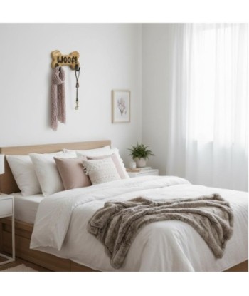 Perchero Decorativo Forma Hueso Perro para Pared, Diseño Rústico, Ideal para Colgar Ropa y Accesorios de Mascotas