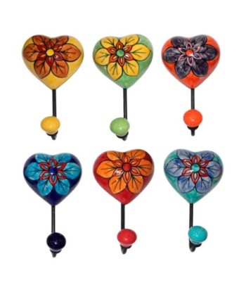 Perchero Decorativo Corazón con Gancho de Pared, Diseño Vintage, Ideal para Ropa y Accesorios, Decoración India