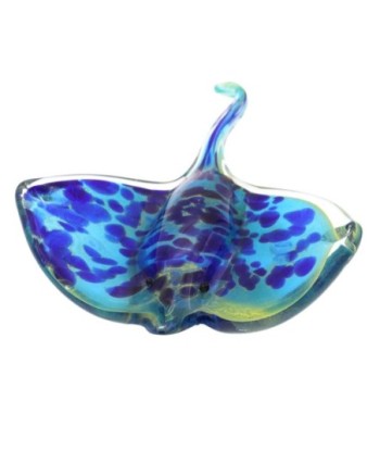 Pisapapel Raya de Vidrio Azul, Decorativo y Funcional, Ideal para Oficina y Hogar, Accesorio de Escritorio