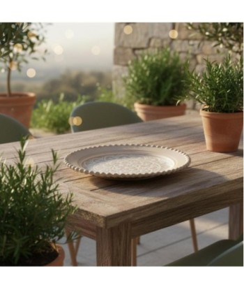Plato de Porcelana Decorativo para Comedor, Diseño Bohemio, Ideal para Eventos, Resistente y Elegante, Set de