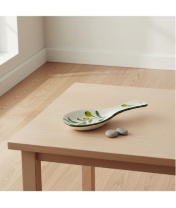 Apoyador de Cuchara de Olivo, Soporte de Cocina Decorativo para Utensilios, Diseño Elegante y Funcional