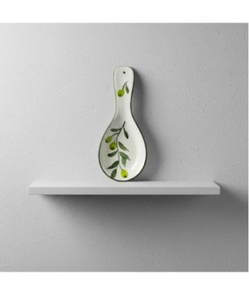 Apoyador de Cuchara de Olivo, Soporte de Cocina Decorativo para Utensilios, Diseño Elegante y Funcional