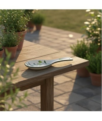 Apoyador de Cuchara de Olivo, Soporte de Cocina Decorativo para Utensilios, Diseño Elegante y Funcional