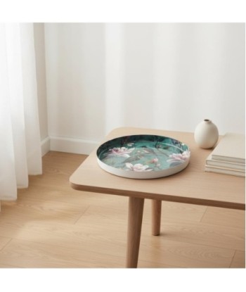 Plato Decorativo de Metal con Diseño de Flores, Ideal para Decoración del Hogar, Bandeja Moderna para Mesas y Plato Decorativo de Metal con Diseño de Flores, Ideal para Decoración del Hogar, Bandeja Moderna para Mesas y