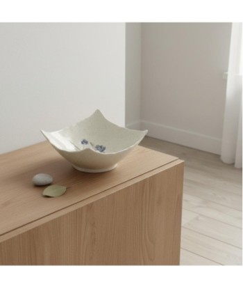 Plato Decorativo Flores Cerámica Moderna para Hogar, Decoración Bohemia, Accesorio de Mesa, Diseño Elegante