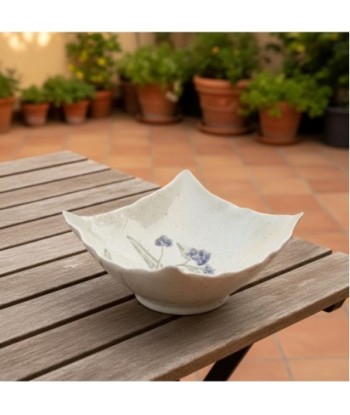 Plato Decorativo Flores Cerámica Moderna para Hogar, Decoración Bohemia, Accesorio de Mesa, Diseño Elegante