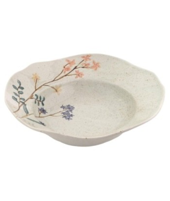 Plato de Cerámica Decorativo para Mesa, Diseño Floral, Ideal para Comedor, Cocina o Sala, Accesorio Bohemio Único