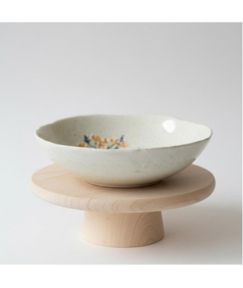 Plato Decorativo Cerámica Gres Diseño Floral Elegante para Decoración de Interiores y Exteriores