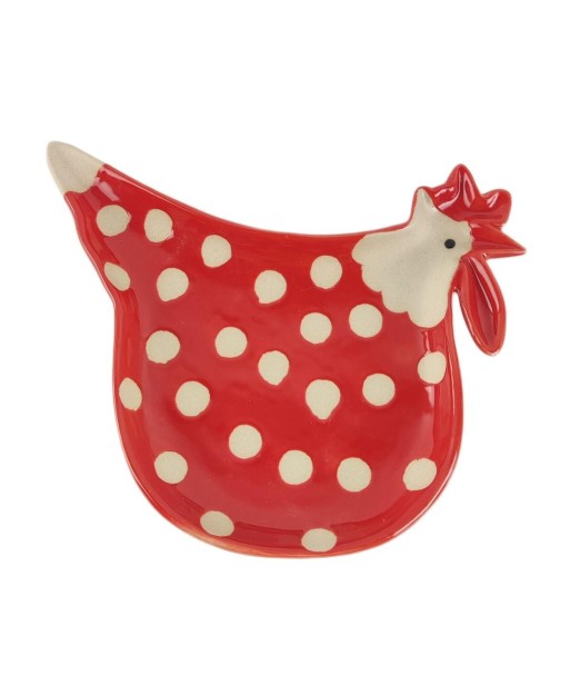 Plato Decorativo Gallina de Cerámica para Cocina, Diseño Bohemio, Decoración Vintage, Ideal Regalo Original