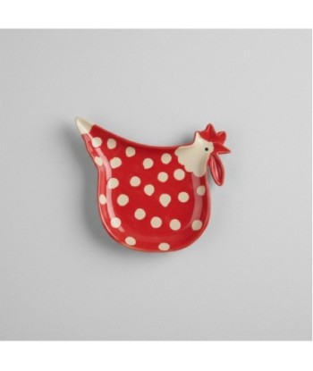 Plato Decorativo Gallina de Cerámica para Cocina, Diseño Bohemio, Decoración Vintage, Ideal Regalo Original