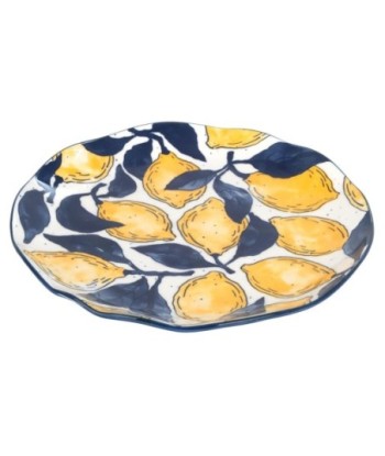 Plato Decorativo Limon de Porcelana, Diseño Exclusivo, Ideal para Decoración de Mesa, Estilo Mediterráneo