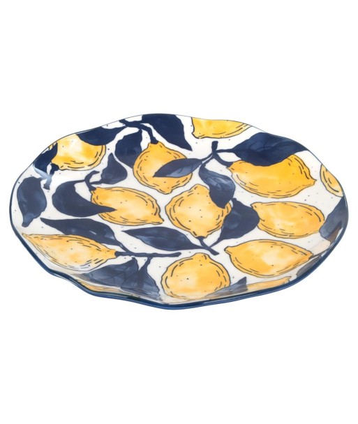 Plato Decorativo Limon de Porcelana, Diseño Exclusivo, Ideal para Decoración de Mesa, Estilo Mediterráneo