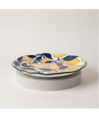 Plato Decorativo Limon de Porcelana, Diseño Exclusivo, Ideal para Decoración de Mesa, Estilo Mediterráneo