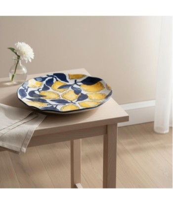 Plato Decorativo Limon de Porcelana, Diseño Exclusivo, Ideal para Decoración de Mesa, Estilo Mediterráneo