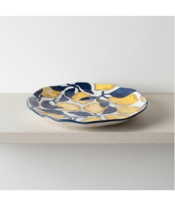 Plato Decorativo Limon de Porcelana, Diseño Exclusivo, Ideal para Decoración de Mesa, Estilo Mediterráneo
