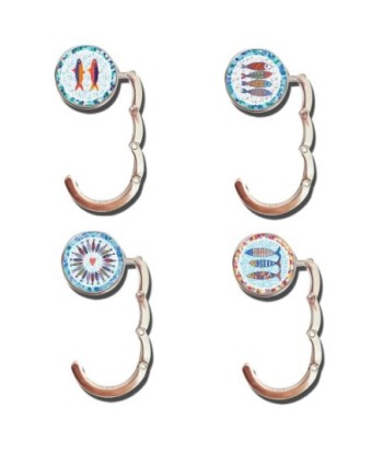 Colgador bolso peces 4 diferentes ganchos resina metal decorativo hogar