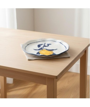 Plato Decorativo de Porcelana con Diseño de Limón, Ideal para Cocina o Comedor, Resistente y Elegante, Colección