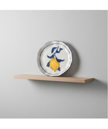 Plato Decorativo de Porcelana con Diseño de Limón, Ideal para Cocina o Comedor, Resistente y Elegante, Colección