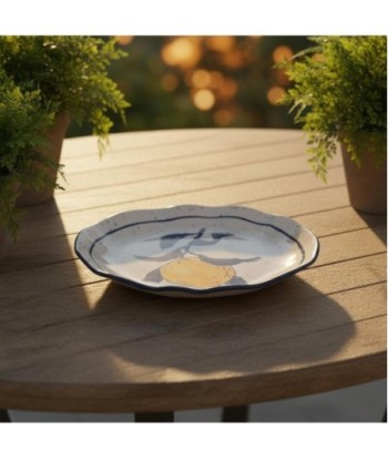 Plato Decorativo de Porcelana con Diseño de Limón, Ideal para Cocina o Comedor, Resistente y Elegante, Colección