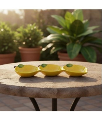 Plato Decorativo de Cerámica Diseño Limón para Cocina y Comedor - Elegante y Moderno - Ideal para Decoración