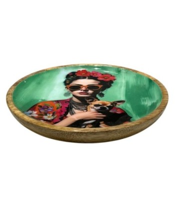 Plato Decorativo Mujer con Flores, Ideal para Regalo, Diseño Elegante y Versátil para Decoración del Hogar