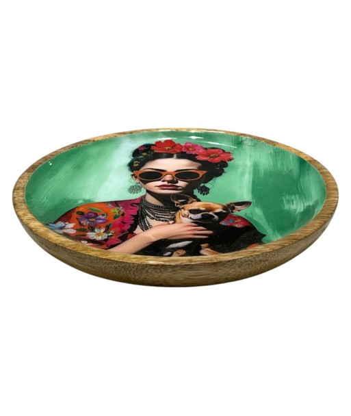 Plato Decorativo Mujer con Flores, Ideal para Regalo, Diseño Elegante y Versátil para Decoración del Hogar