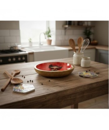 Plato Decorativo Mujer con Flores Diseño Elegante para Decoración del Hogar, Ideal para Regalos y Coleccionistas