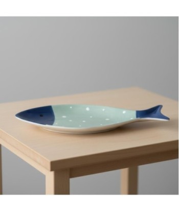 Plato Decorativo Pez de Porcelana Artesanal para Decoración del Hogar, Ideal para Regalo y Colección Marinera