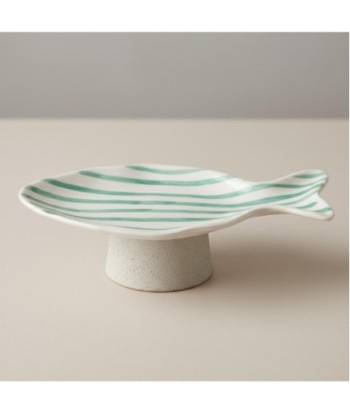 Plato Decorativo de Porcelana Diseño Pez Azul, Estilo Bohemio, Ideal para Decoración de Hogar y Regalo Original