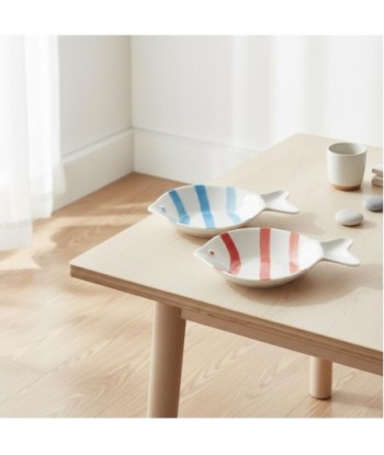 Plato Decorativo Pez Cerámica Multicolor para Decoración del Hogar, Set de 2 Piezas, Ideal para Regalo y Colección