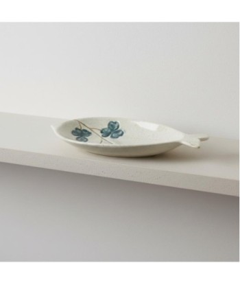 Plato Decorativo Gres Estilo Bohemio Diseño Pez Flores Ideal para Decoración de Interiores y Regalos Originales