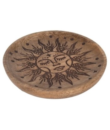 Plato Decorativo Sol de Madera Mango, Diseño Étnico, Bandeja Decorativa para Comedor, Cocina o Sala, Regalo Original