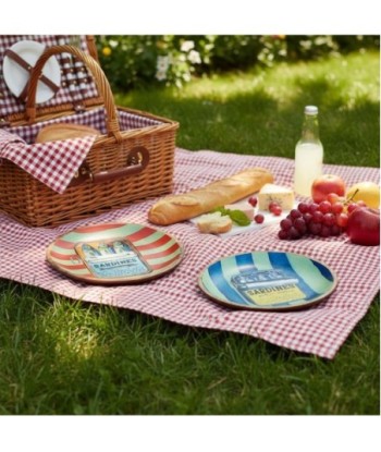 Plato Decorativo de Sardinas, Set de 2 Piezas, Diseño Náutico, Ideal para Cocina y Comedor, Accesorio Decoración