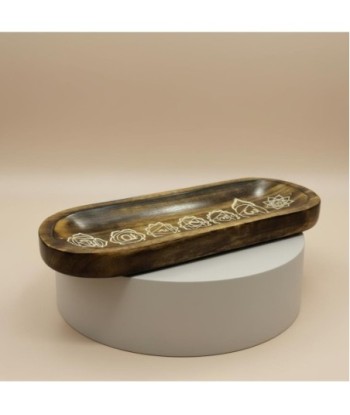 Quemador de Incienso 7 Chakras con Diseño Espiritual, Ideal para Meditación y Relajación, Hecho a Mano en Madera