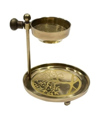 Quemador de Incienso Árbol de la Vida de Latón, Portaincienso Decorativo Estilo Zen para Aromaterapia y Meditación