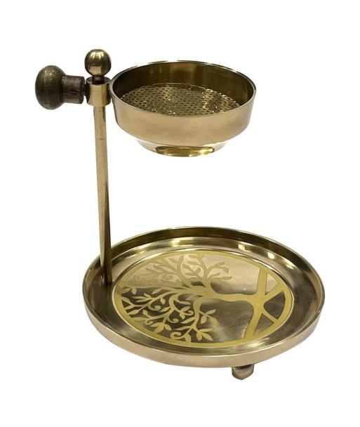 Quemador de Incienso Árbol de la Vida de Latón, Portaincienso Decorativo Estilo Zen para Aromaterapia y Meditación