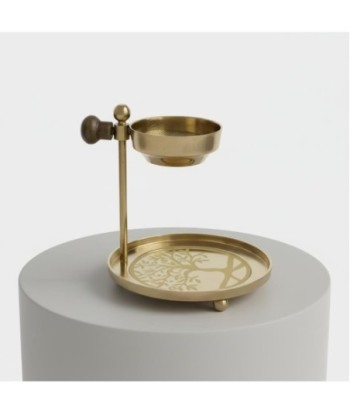 Quemador de Incienso Árbol de la Vida de Latón, Portaincienso Decorativo Estilo Zen para Aromaterapia y Meditación