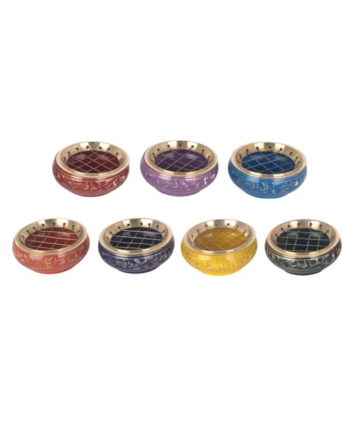 Quemador de Incienso 7 Chakras Difusor Aromático para Meditación y Relajación, Portaincienso de Latón Decorativo