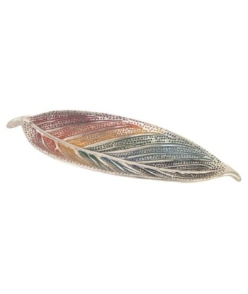 Portaincienso Decorativo Hoja para Quemar Incienso, Soporte de Aluminio Artesanal, Accesorio Zen para Aromaterapia