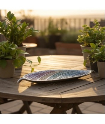 Portaincienso Decorativo Hoja para Quemar Incienso, Soporte de Aluminio Artesanal, Accesorio Zen para Aromaterapia