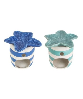 Portavelas Decorativo Estrella de Mar, Set de 2, Diseño Náutico, Ideal para Decoración de Hogar, Regalo Original