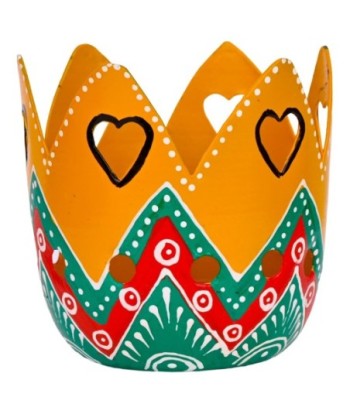 Portavelas Decorativo Multicolor 6 Piezas, Diseño Exótico de Metal para Ambientes Acogedores, Ideal para Regalos