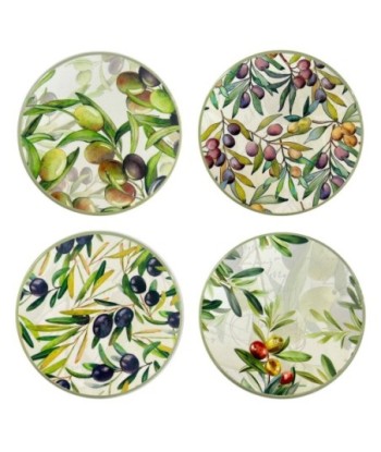 Posavasos Decorativos Olivo, Juego de 4 Piezas, Diseño Único y Elegante para Cocina, Sala de Estar, Regalo Perfecto