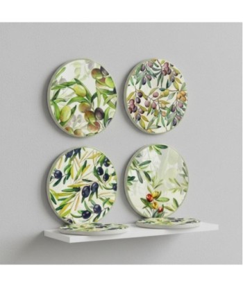 Posavasos Decorativos Olivo, Juego de 4 Piezas, Diseño Único y Elegante para Cocina, Sala de Estar, Regalo Perfecto